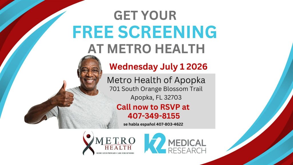 Free Memory Screening for Seniors at Metro Health of Apopka